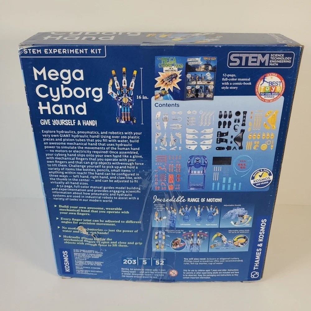 Thames & Kosmos 620501 Mega Cyborg Hand Kit - New Damaged Box READ